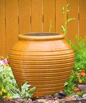 asian ceramic bamboo garden urn